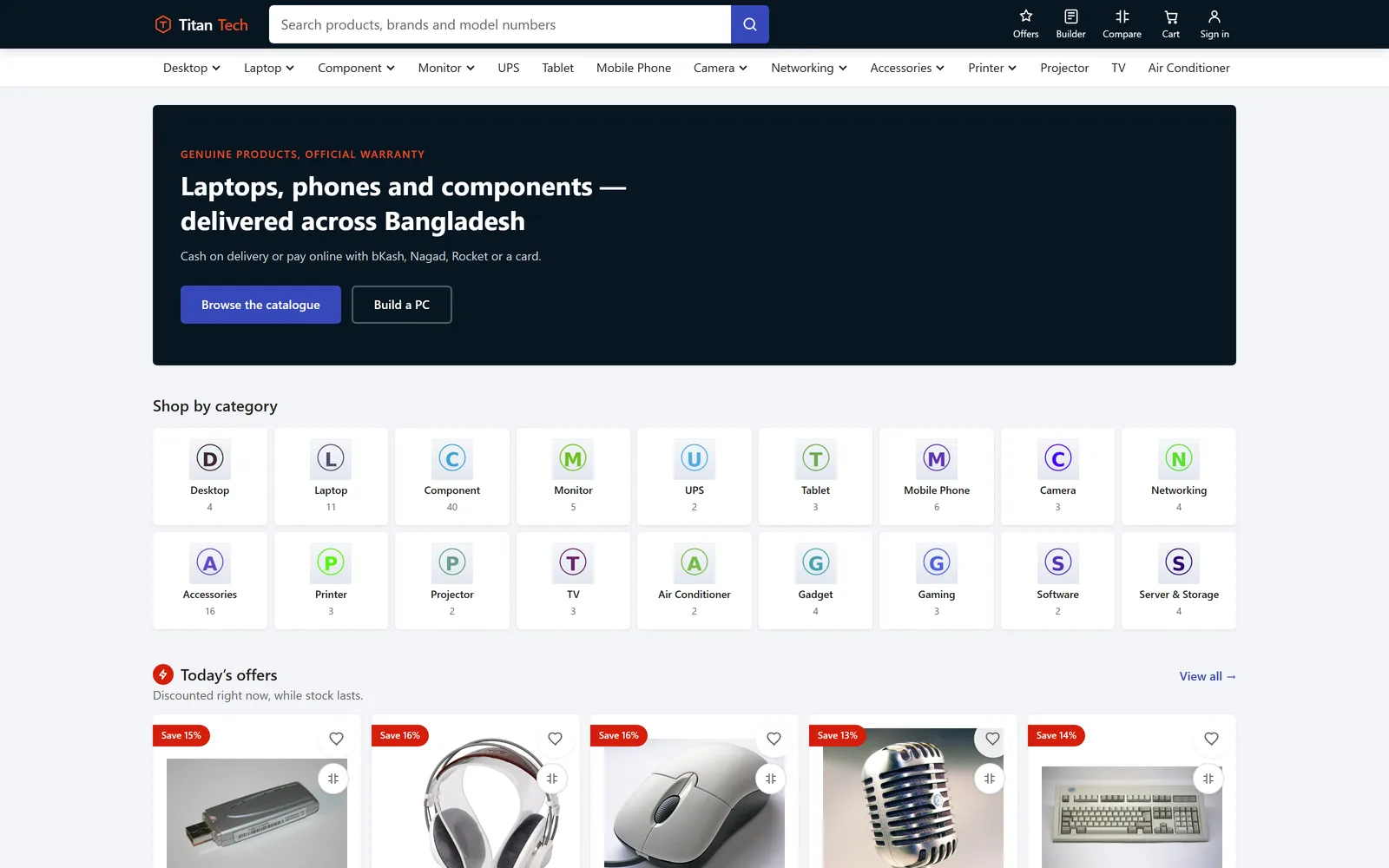 TitanTech Electronics Store